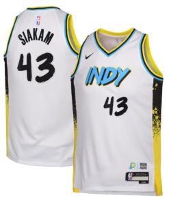 Indiana Pacers Nike City Edition Swingman Jersey 2024 - White - Pascal Siakam - Youth