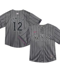 Infant New York Mets Francisco Lindor Nike Graphite 2024 City Connect Limited Player Jersey