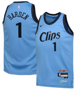 LA Clippers Nike City Edition Swingman Jersey 2024 - Blue - James Harden - Youth
