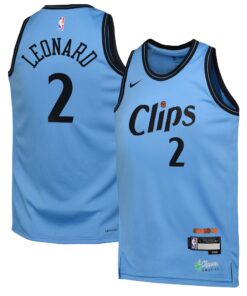 LA Clippers Nike City Edition Swingman Jersey 2024 - Blue - Kawhi Leonard - Youth