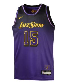 Los Angeles Lakers Nike City Edition Swingman Jersey 2024 - Purple - Austin Reaves - Youth