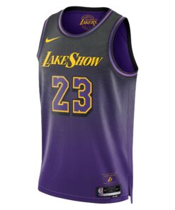 Los Angeles Lakers Nike City Edition Swingman Jersey 2024 - Purple - Lebron James - Unisex