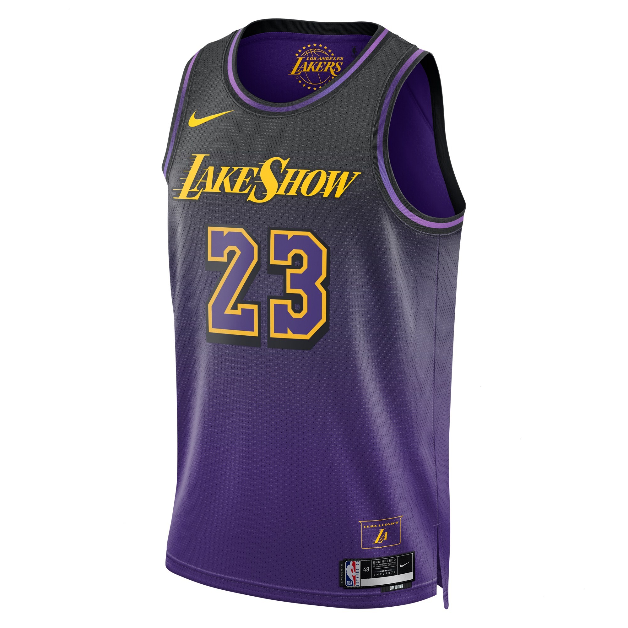 Los Angeles Lakers Nike City Edition Swingman Jersey 2024 - Purple - Lebron James - Unisex
