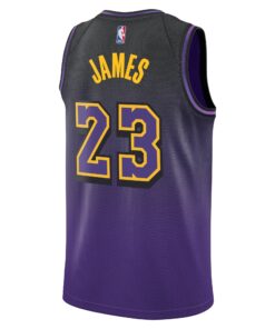 Los Angeles Lakers Nike City Edition Swingman Jersey 2024 - Purple - Lebron James - Unisex