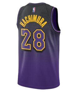 Los Angeles Lakers Nike City Edition Swingman Jersey 2024 - Purple - Rui Hachimura - Unisex