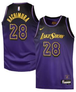 Los Angeles Lakers Nike City Edition Swingman Jersey 2024 - Purple - Rui Hachimura - Youth