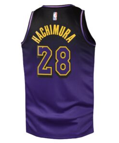 Los Angeles Lakers Nike City Edition Swingman Jersey 2024 - Purple - Rui Hachimura - Youth