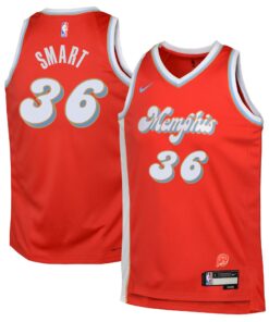 Memphis Grizzlies Nike City Edition Swingman Jersey 2024 - Red - Marcus Smart - Youth