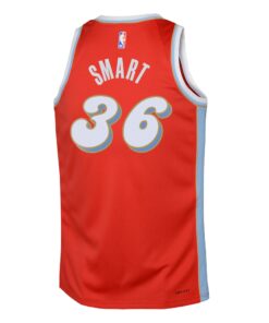 Memphis Grizzlies Nike City Edition Swingman Jersey 2024 - Red - Marcus Smart - Youth