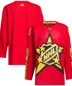Men's 2024 NHL All-Star Game adidas x drew house Red Primegreen Authentic Jersey