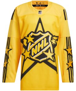 Men's 2024 NHL All-Star Game adidas x drew house Yellow Primegreen Authentic Jersey