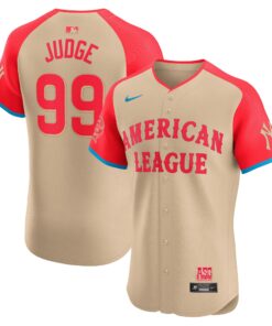 Men's American League Aaron Judge Nike Cream 2024 MLB All-Star Game Elite Player Jersey