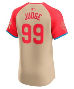 Men's American League Aaron Judge Nike Cream 2024 MLB All-Star Game Elite Player Jersey