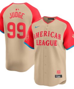 Men's American League Aaron Judge Nike Cream 2024 MLB All-Star Game Limited Player Jersey
