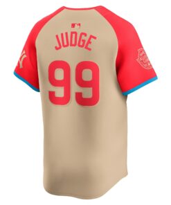Men's American League Aaron Judge Nike Cream 2024 MLB All-Star Game Limited Player Jersey