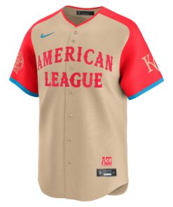 Men's American League Bobby Witt Jr. Nike Cream 2024 MLB All-Star Game Limited Player Jersey
