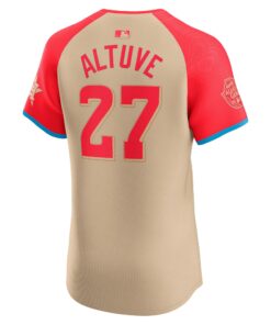 Men's American League Jose Altuve Nike Cream 2024 MLB All-Star Game Elite Player Jersey