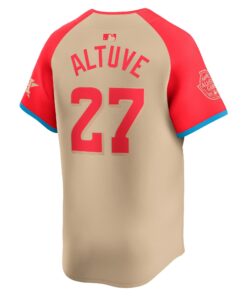 Men's American League Jose Altuve Nike Cream 2024 MLB All-Star Game Limited Player Jersey