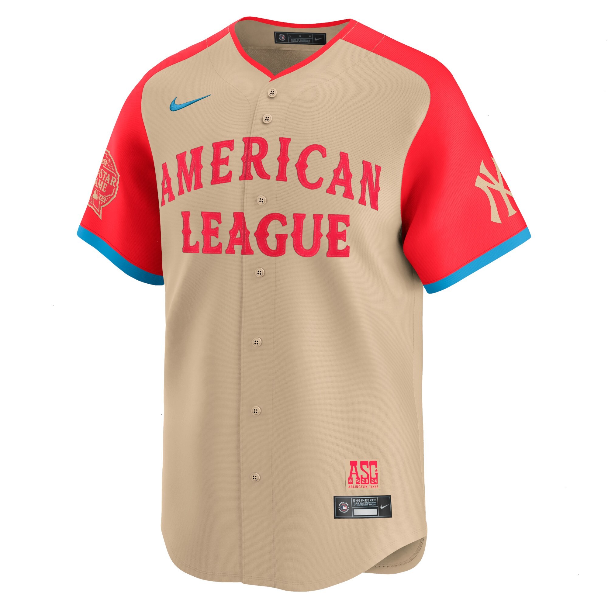 Men's American League Juan Soto Nike Cream 2024 MLB All-Star Game Limited Player Jersey