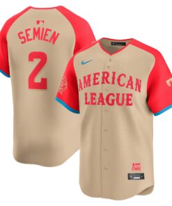 Men's American League Marcus Semien Nike Cream 2024 MLB All-Star Game Limited Player Jersey