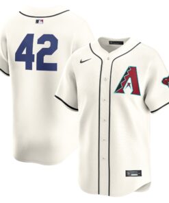 Men's Arizona Diamondbacks Nike White 2024 Jackie Robinson Day Home Limited Jersey