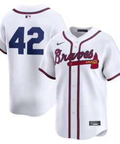 Men's Atlanta Braves Nike White 2024 Jackie Robinson Day Home Limited Jersey