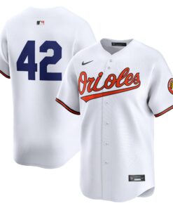 Men's Baltimore Orioles Nike White 2024 Jackie Robinson Day Home Limited Jersey