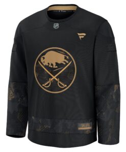 Men's Buffalo Sabres Fanatics Black 2024 Military Appreciation Practice Jersey