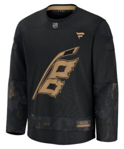 Men's Carolina Hurricanes Fanatics Black 2024 Military Appreciation Practice Jersey