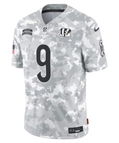 Men's Cincinnati Bengals Joe Burrow Nike Arctic Camo 2024 Salute to Service Limited Jersey