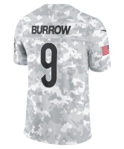 Men's Cincinnati Bengals Joe Burrow Nike Arctic Camo 2024 Salute to Service Limited Jersey