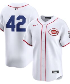Men's Cincinnati Reds Nike White 2024 Jackie Robinson Day Home Limited Jersey