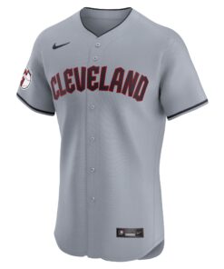 Men's Cleveland Guardians Nike Gray Road 2024 Jackie Robinson Day Elite Jersey