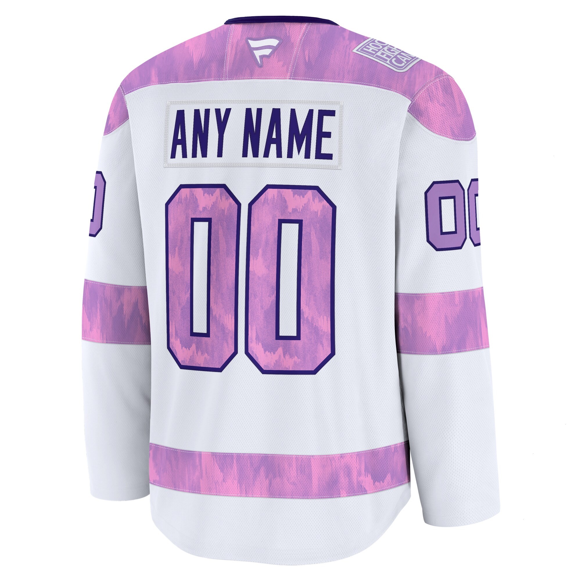 Men's Colorado Avalanche Fanatics White 2024 Hockey Fights Cancer Custom Practice Jersey