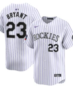 Men's Colorado Rockies Kris Bryant Nike White 2024 MLB World Tour Mexico City Series Home Limited Player Jersey