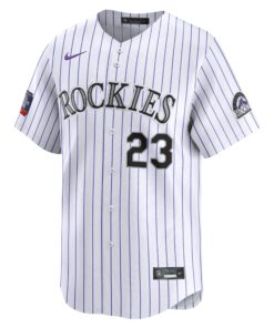 Men's Colorado Rockies Kris Bryant Nike White 2024 MLB World Tour Mexico City Series Home Limited Player Jersey