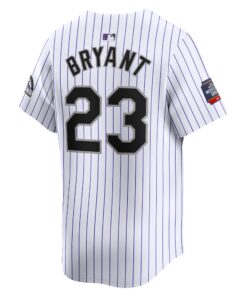 Men's Colorado Rockies Kris Bryant Nike White 2024 MLB World Tour Mexico City Series Home Limited Player Jersey