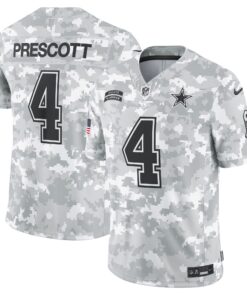 Men's Dallas Cowboys Dak Prescott Nike Arctic Camo 2024 Salute to Service Limited Jersey