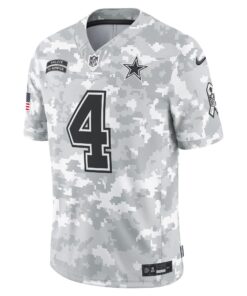 Men's Dallas Cowboys Dak Prescott Nike Arctic Camo 2024 Salute to Service Limited Jersey