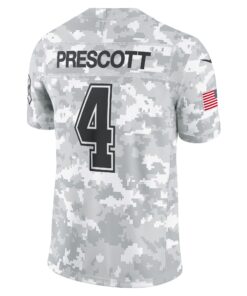 Men's Dallas Cowboys Dak Prescott Nike Arctic Camo 2024 Salute to Service Limited Jersey