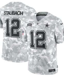 Men's Dallas Cowboys Roger Staubach Nike Arctic Camo 2024 Salute to Service Retired Player Limited Jersey