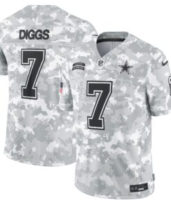 Men's Dallas Cowboys Trevon Diggs Nike Arctic Camo 2024 Salute to Service Limited Jersey
