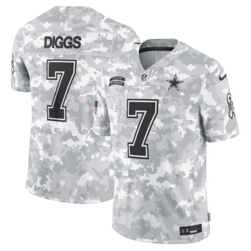 Men's Dallas Cowboys Trevon Diggs Nike Arctic Camo 2024 Salute to Service Limited Jersey
