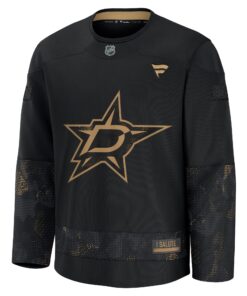 Men's Dallas Stars Fanatics Black 2024 Military Appreciation Practice Jersey