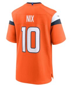 Men's Denver Broncos Bo Nix Nike Orange Player Game Jersey