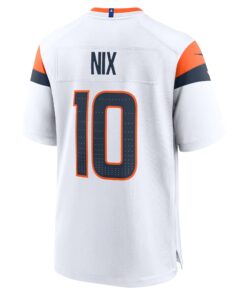 Men's Denver Broncos Bo Nix Nike White Game Jersey