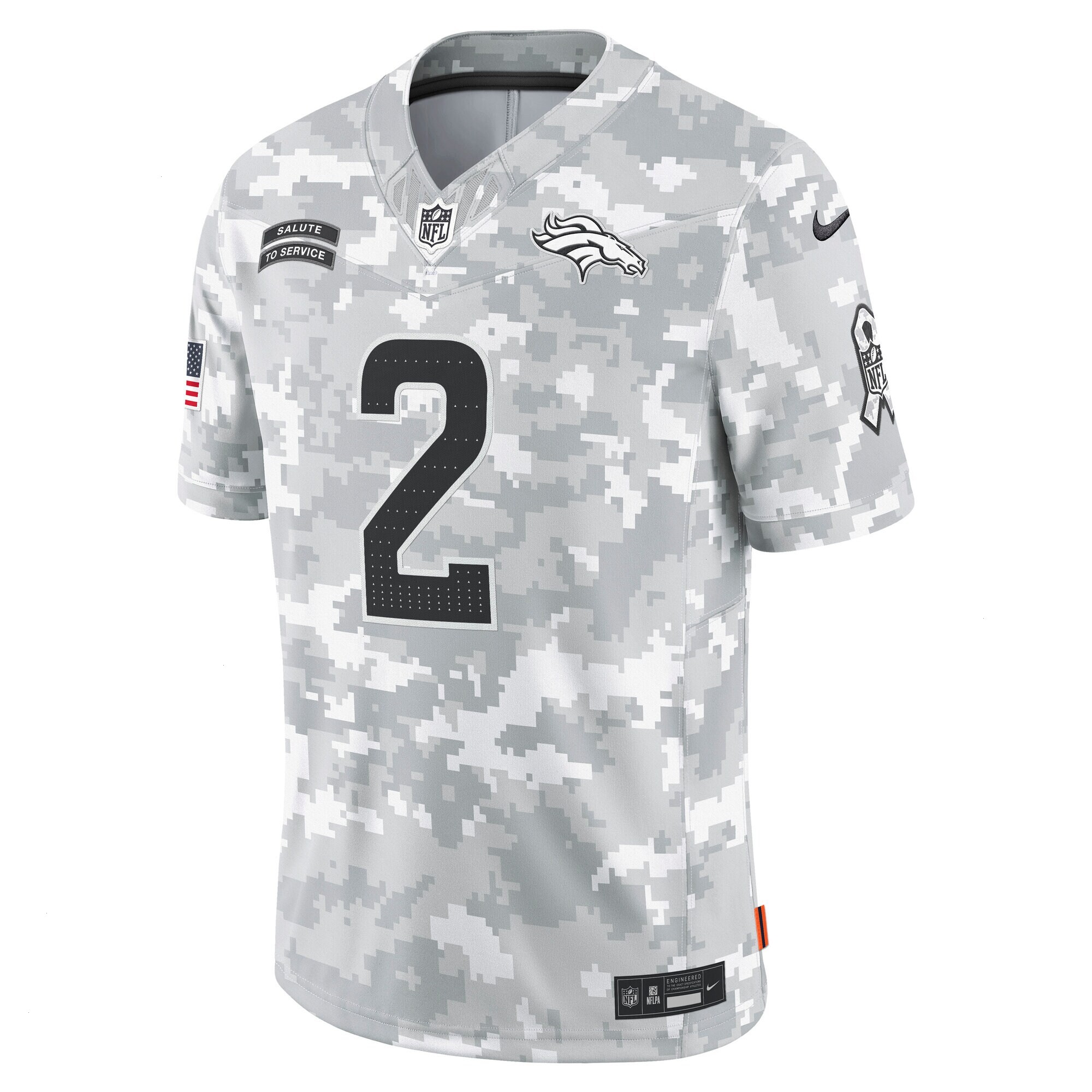 Men's Denver Broncos Patrick Surtain II Nike Arctic Camo 2024 Salute to Service Limited Jersey