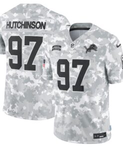 Men's Detroit Lions Aidan Hutchinson Nike Arctic Camo 2024 Salute to Service Limited Jersey
