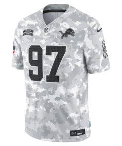 Men's Detroit Lions Aidan Hutchinson Nike Arctic Camo 2024 Salute to Service Limited Jersey