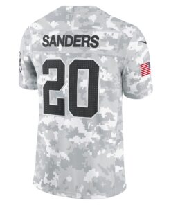 Men's Detroit Lions Barry Sanders Nike Arctic Camo 2024 Salute to Service Retired Player Limited Jersey